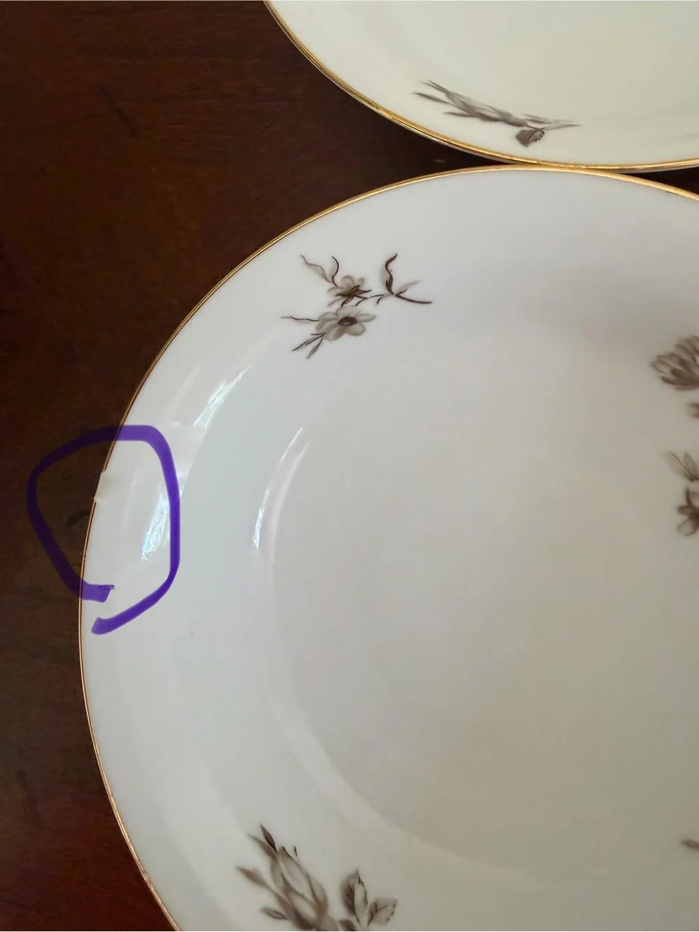 Vintage Johann Haviland Twilight Rose Set of 4 Berry Bowls, Bavaria Germany,